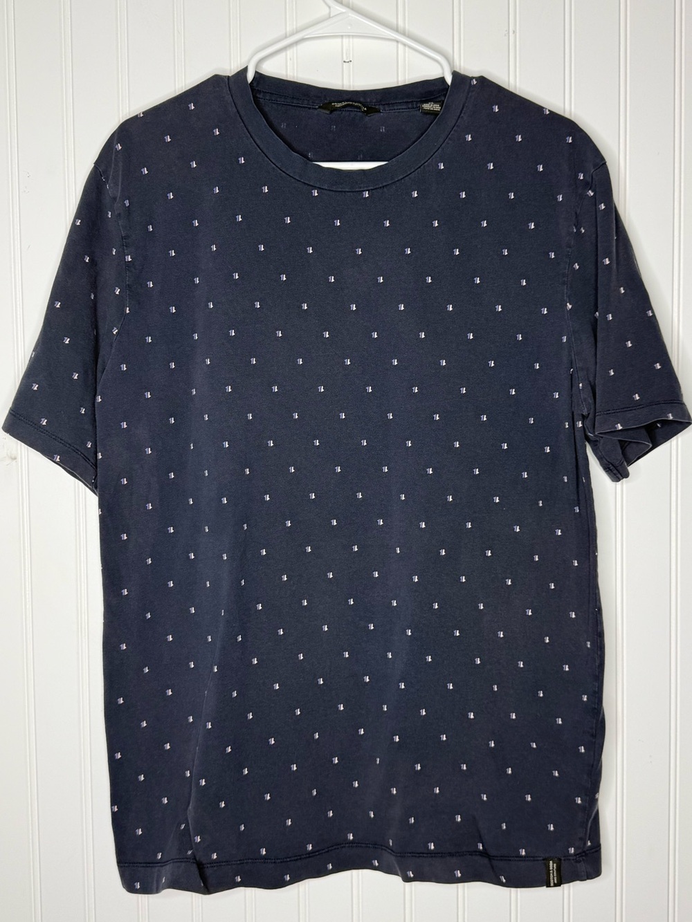 Scotch & Soda All Over Graphic Print Cotton Short Sleeve Tee Size XL